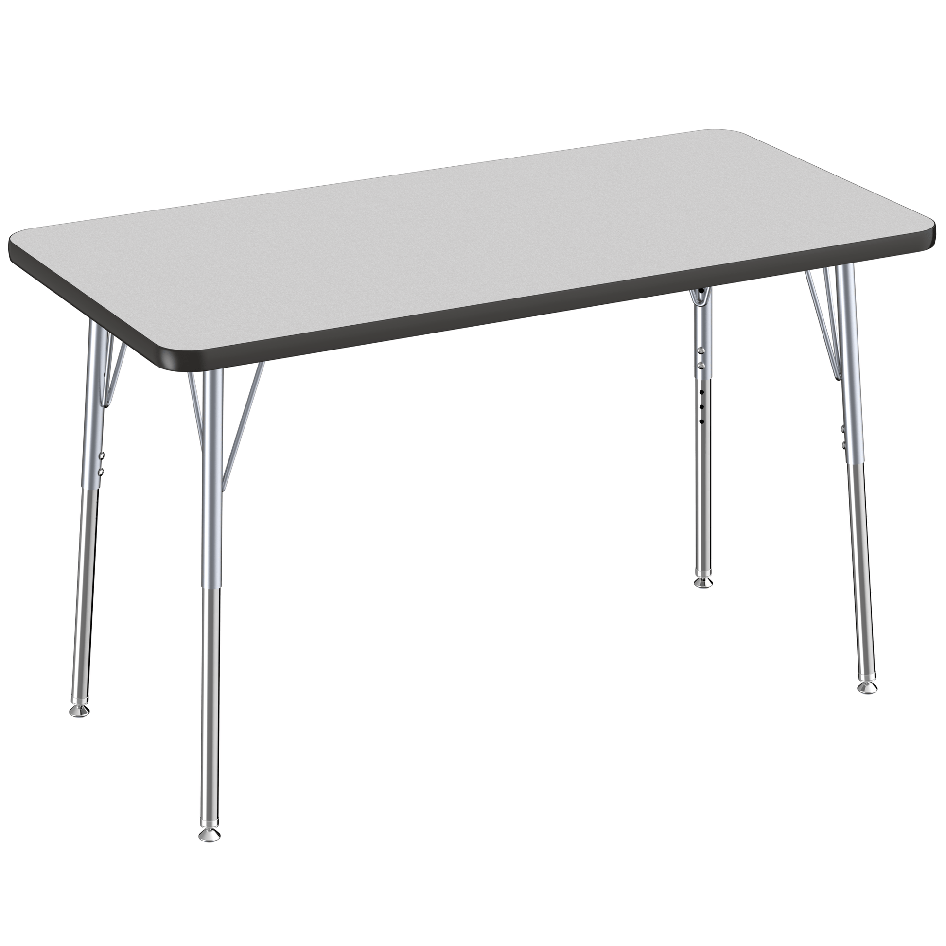 FDP 24" x 48" Rectangle T - Molding Activity Table with Adjustable Standard Swivel Glide Legs (FDP - 10007 - XX) - SchoolOutlet