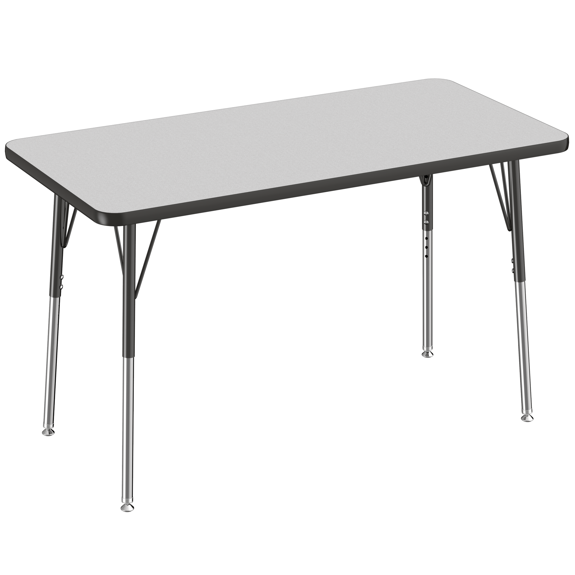 FDP 24" x 48" Rectangle T - Molding Activity Table with Adjustable Standard Swivel Glide Legs (FDP - 10007 - XX) - SchoolOutlet