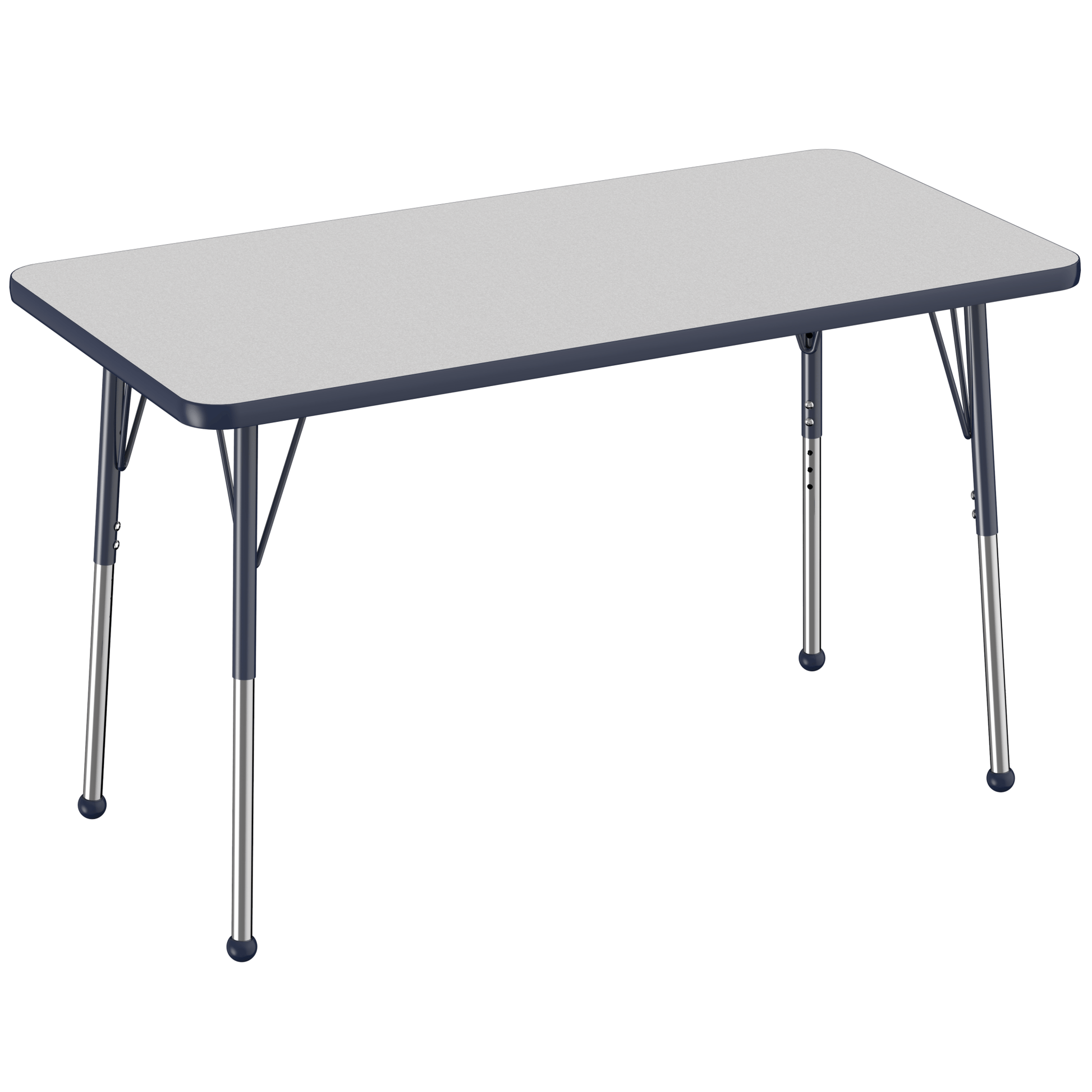FDP 24" x 48" Rectangle T - Molding Activity Table with Adjustable Standard Ball Glide Legs (FDP - 10008 - XX) - SchoolOutlet