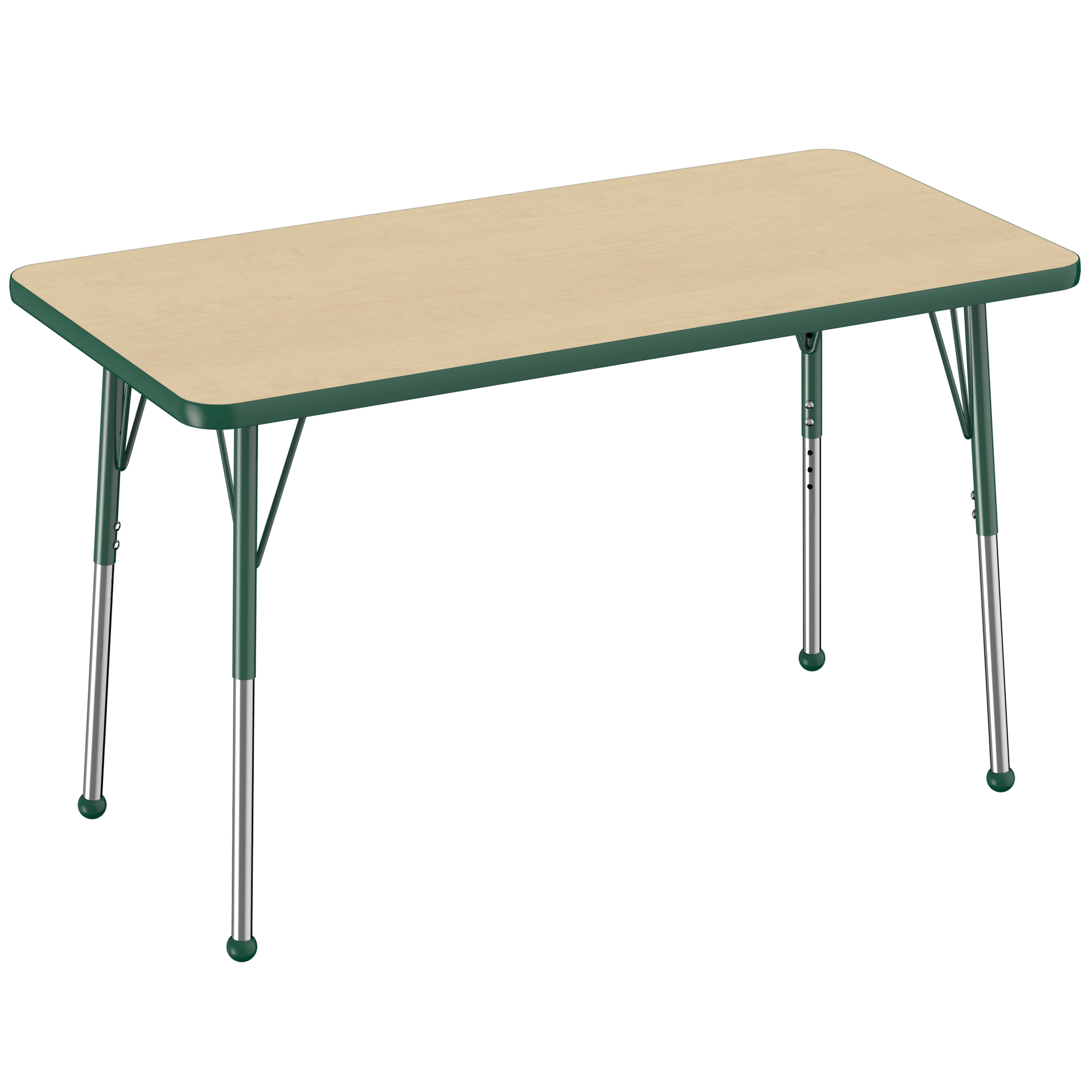 FDP 24" x 48" Rectangle T - Molding Activity Table with Adjustable Standard Ball Glide Legs (FDP - 10008 - XX) - SchoolOutlet