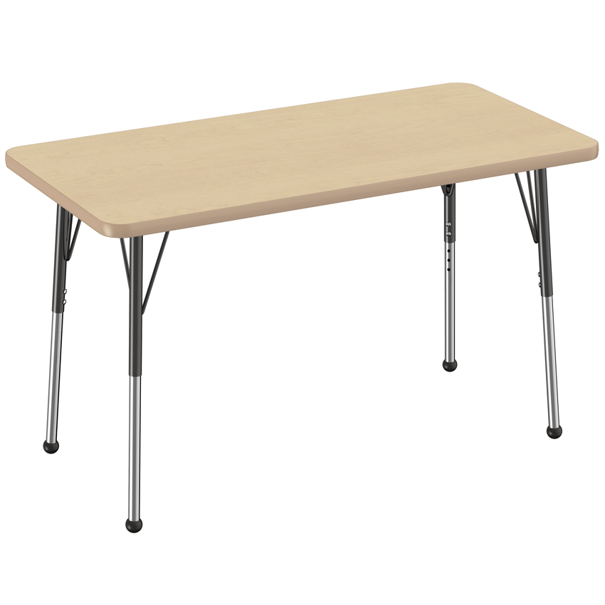 FDP 24" x 48" Rectangle T - Molding Activity Table with Adjustable Standard Ball Glide Legs (FDP - 10008 - XX) - SchoolOutlet
