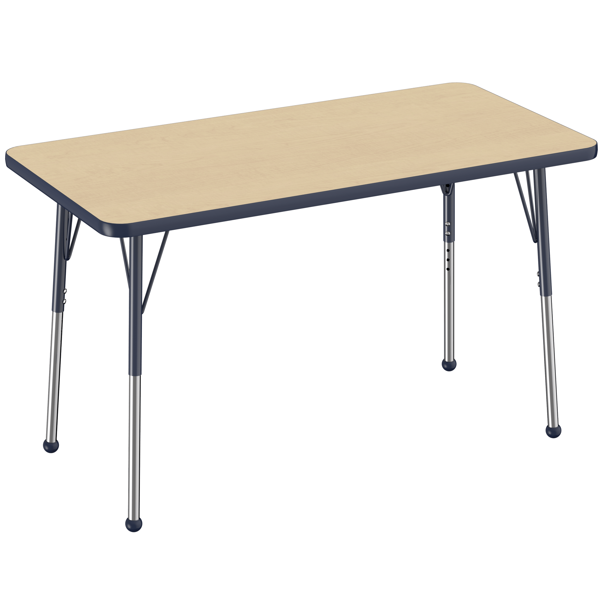 FDP 24" x 48" Rectangle T - Molding Activity Table with Adjustable Standard Ball Glide Legs (FDP - 10008 - XX) - SchoolOutlet