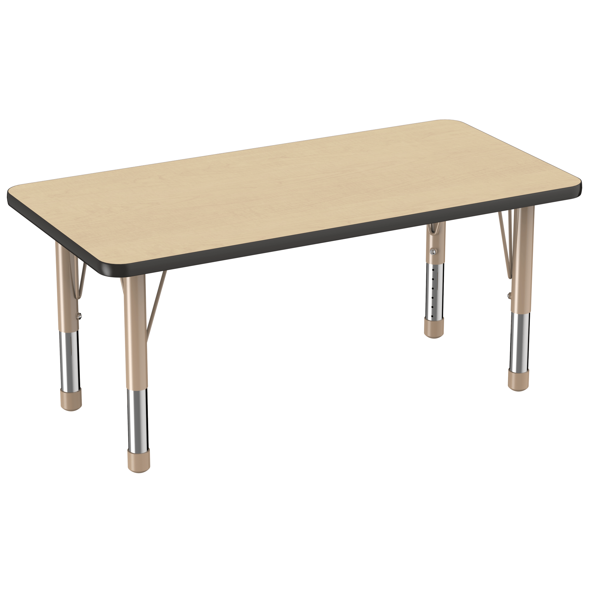 FDP 24" x 48" Rectangle T - Molding Activity Table with Adjustable Chunky Legs (FDP - 10009 - XX) - SchoolOutlet