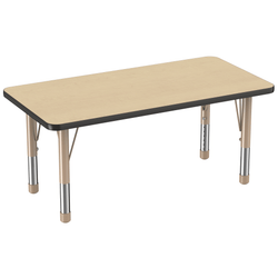 FDP 24" x 48" Rectangle T-Molding Activity Table with Adjustable Chunky Legs (FDP-10009-XX)