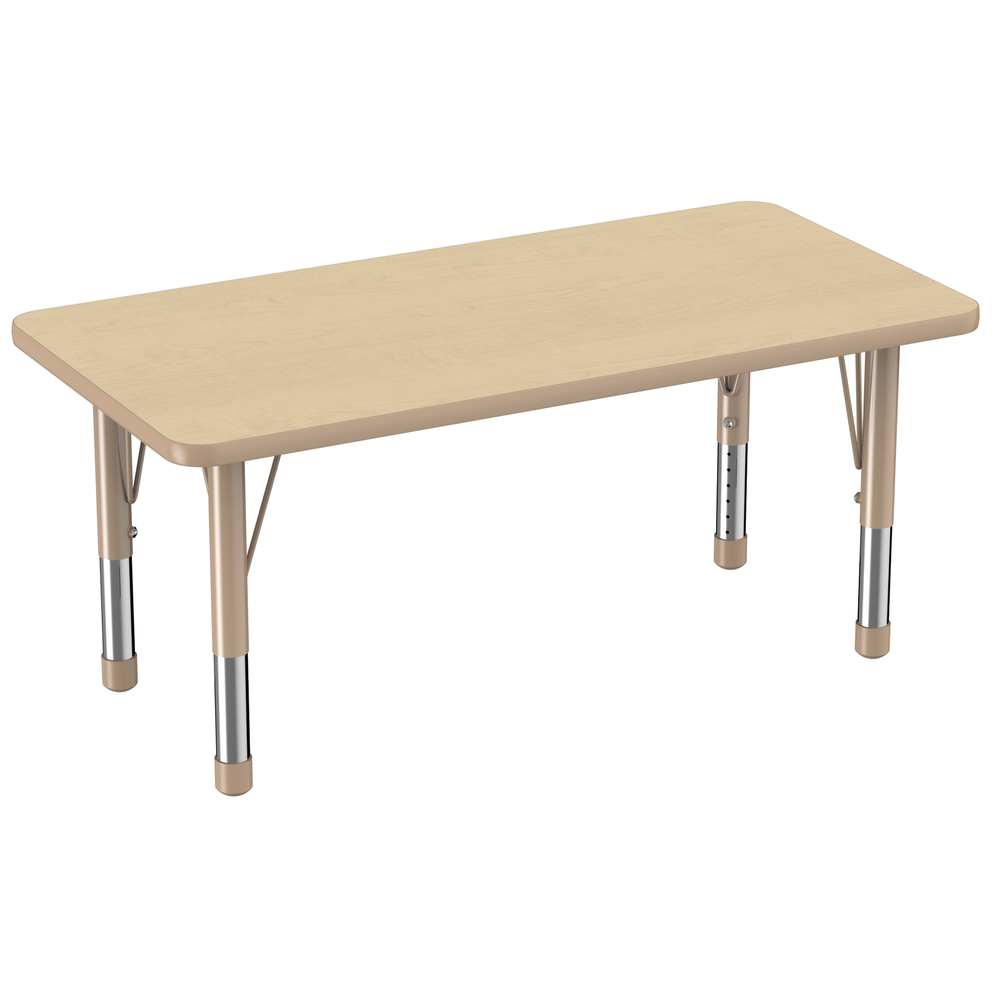FDP 24" x 48" Rectangle T - Molding Activity Table with Adjustable Chunky Legs (FDP - 10009 - XX) - SchoolOutlet