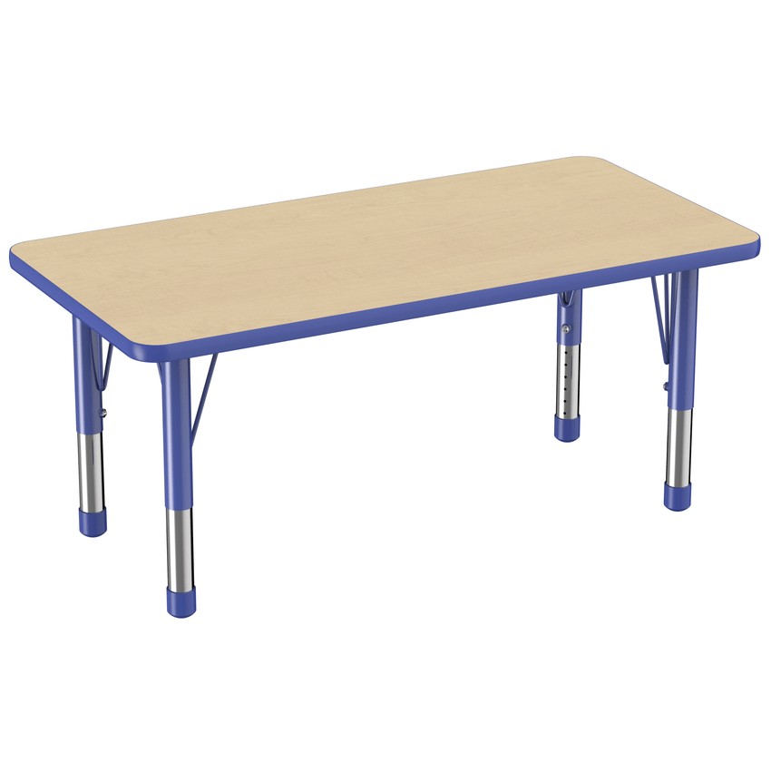 FDP 24" x 48" Rectangle T - Molding Activity Table with Adjustable Chunky Legs (FDP - 10009 - XX) - SchoolOutlet