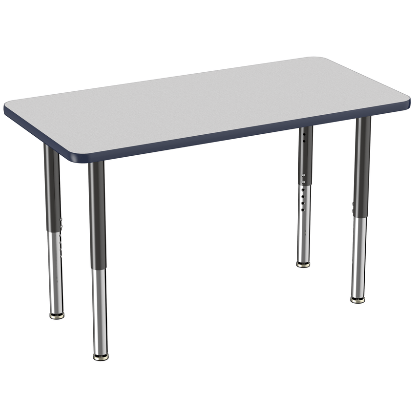 FDP 24" x 48" Rectangle T - Molding Activity Table with Adjustable Super Legs (FDP - 10010 - XX) - SchoolOutlet