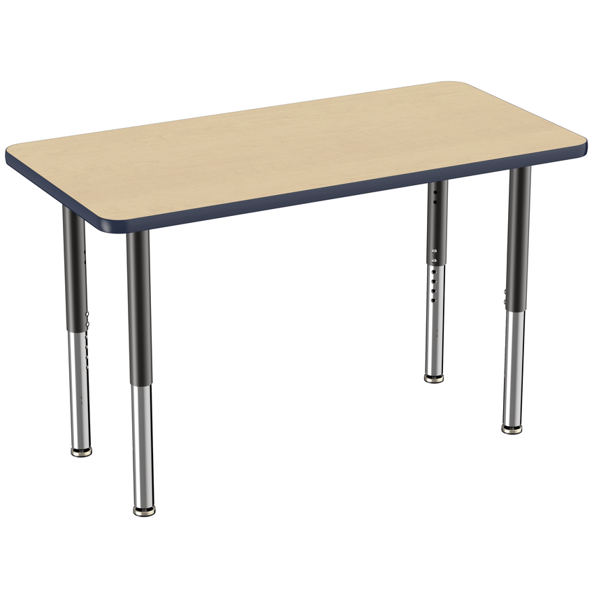 FDP 24" x 48" Rectangle T - Molding Activity Table with Adjustable Super Legs (FDP - 10010 - XX) - SchoolOutlet