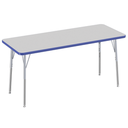 FDP 24" x 60" Rectangle T-Molding Activity Table with Adjustable Standard Swivel Glide Legs  (FDP-10011-XX)
