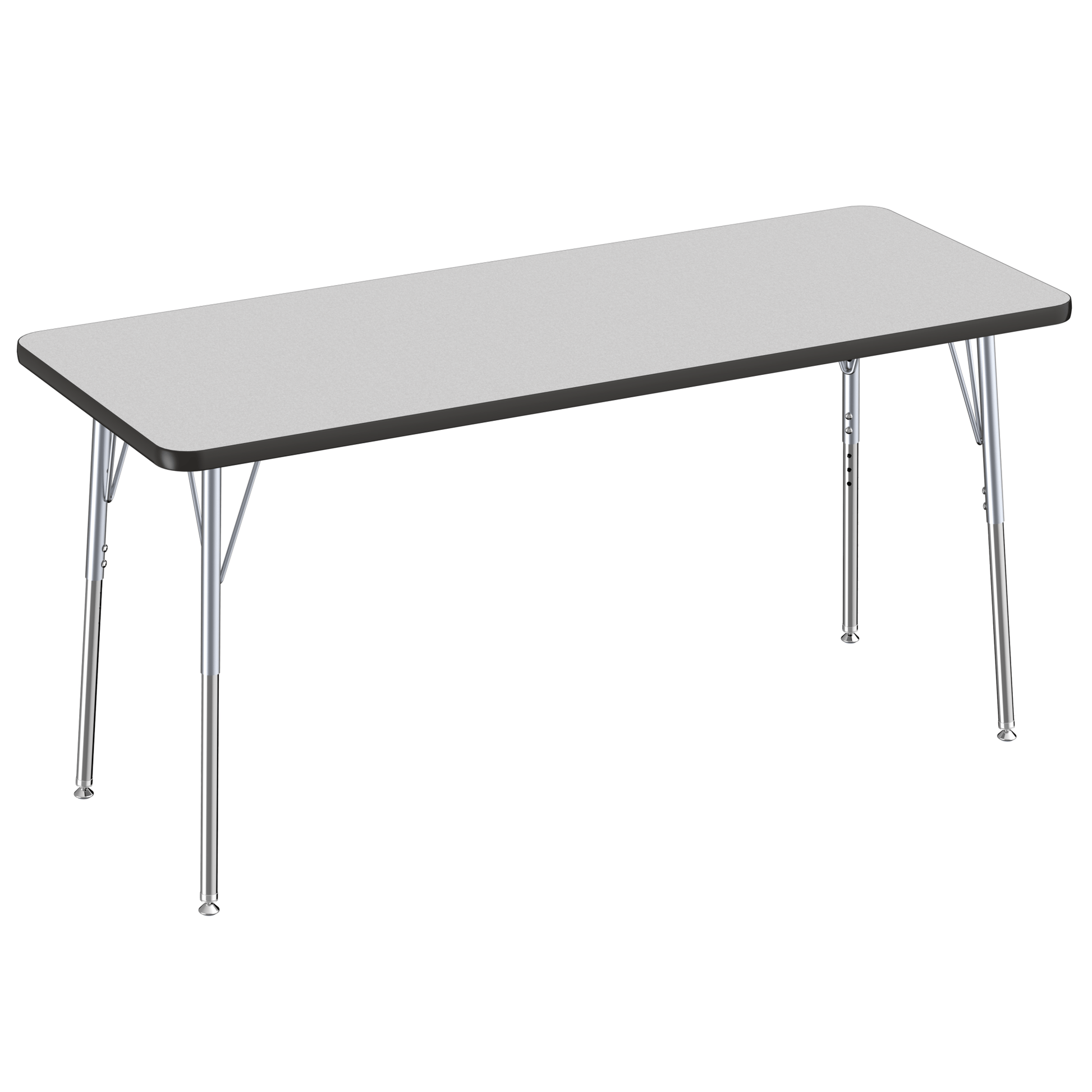 FDP 24" x 60" Rectangle T - Molding Activity Table with Adjustable Standard Swivel Glide Legs (FDP - 10011 - XX) - SchoolOutlet