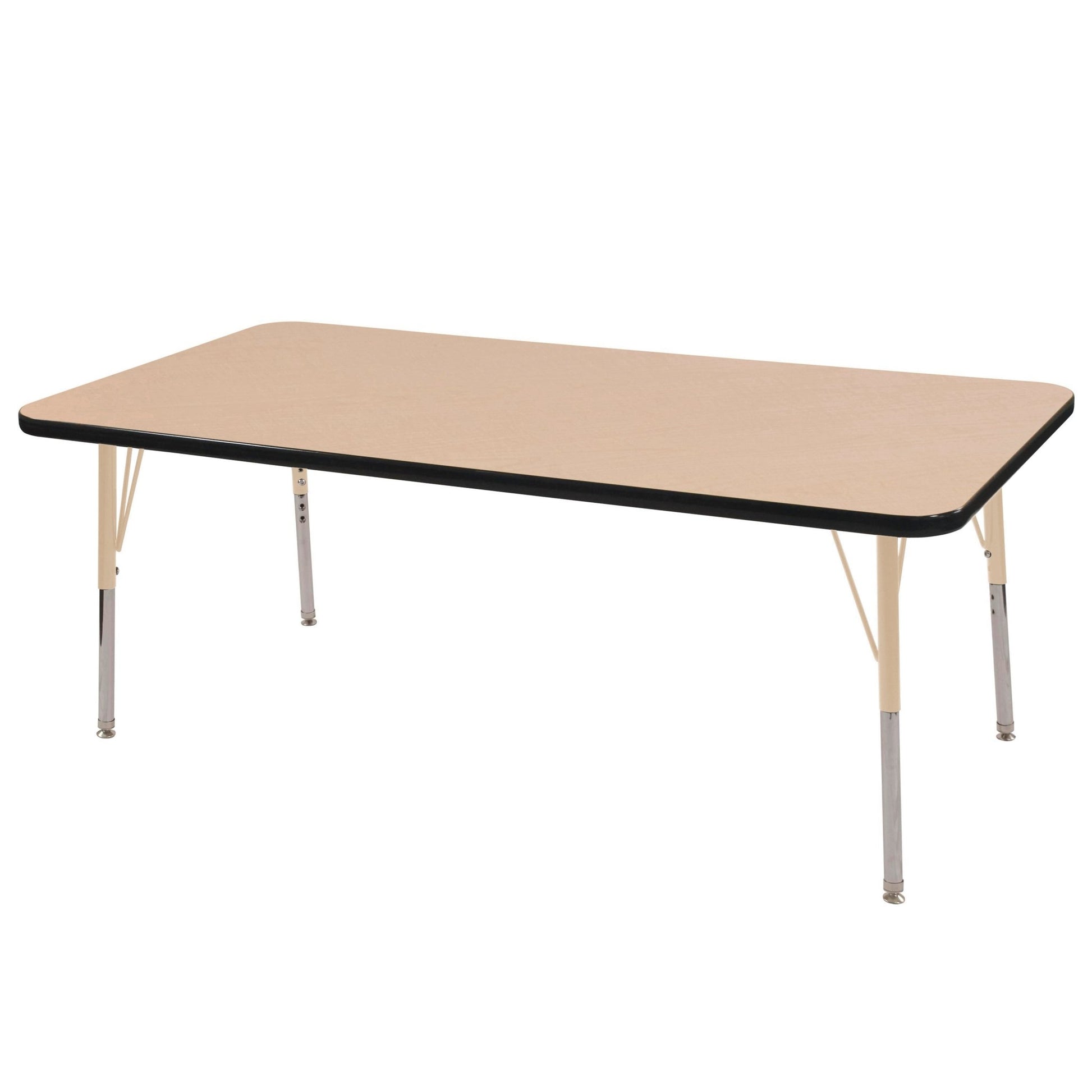 FDP 24" x 60" Rectangle T - Molding Activity Table with Adjustable Standard Swivel Glide Legs (FDP - 10011 - XX) - SchoolOutlet