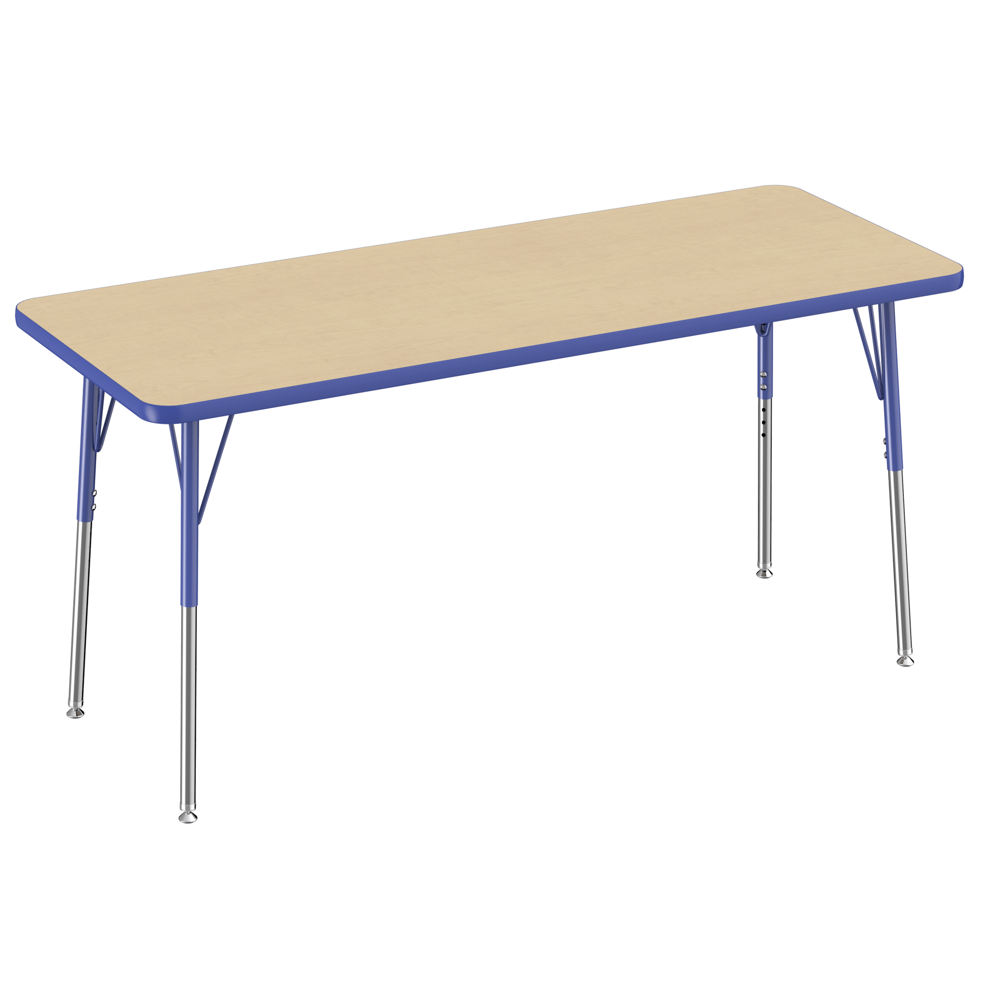 FDP 24" x 60" Rectangle T - Molding Activity Table with Adjustable Standard Swivel Glide Legs (FDP - 10011 - XX) - SchoolOutlet