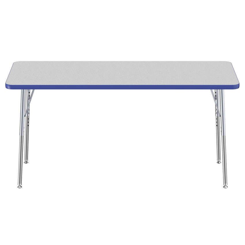 FDP 24" x 60" Rectangle T - Molding Activity Table with Adjustable Standard Swivel Glide Legs (FDP - 10011 - XX) - SchoolOutlet
