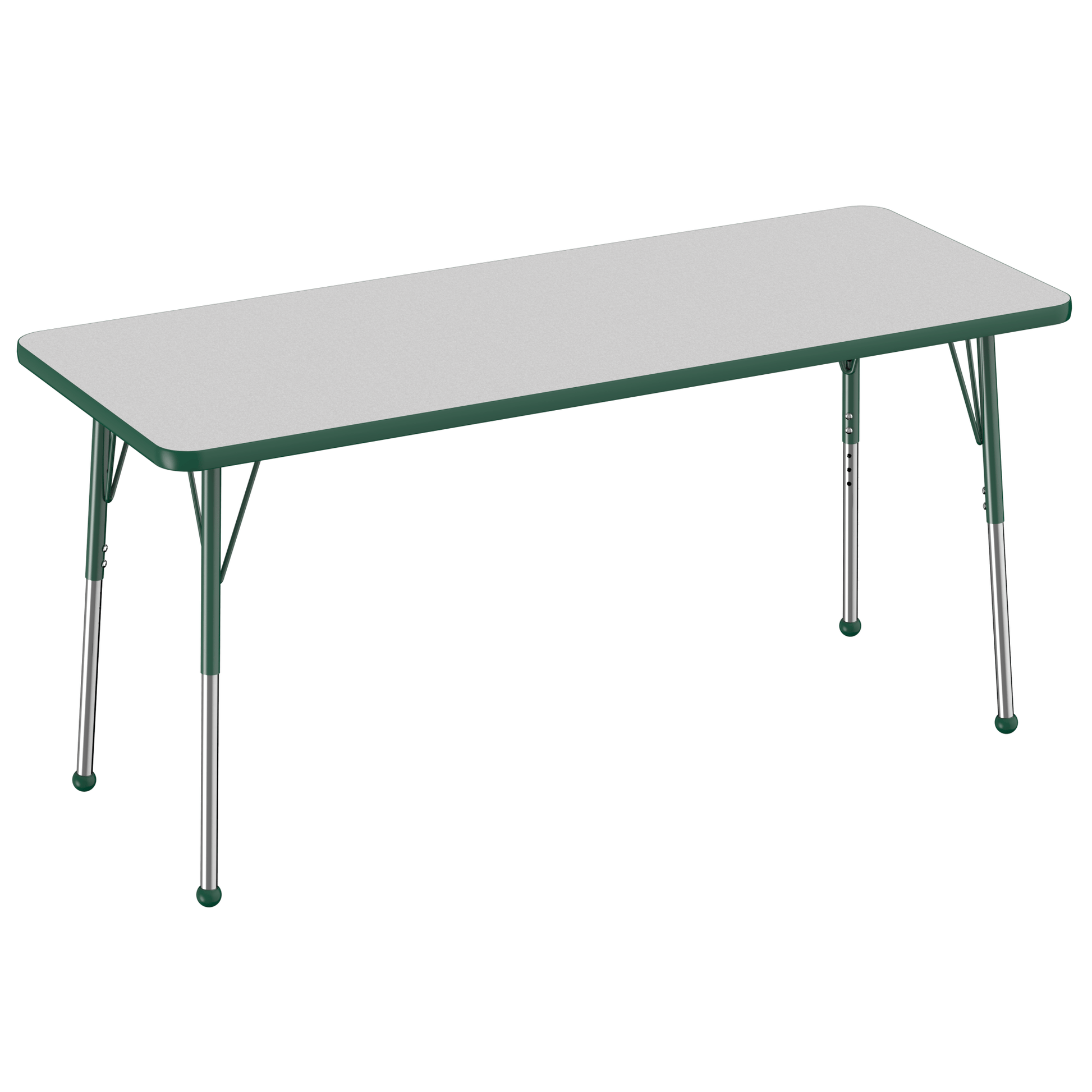 FDP 24" x 60" Rectangle T - Molding Activity Table with Adjustable Standard Ball Glide Legs (FDP - 10012 - XX) - SchoolOutlet