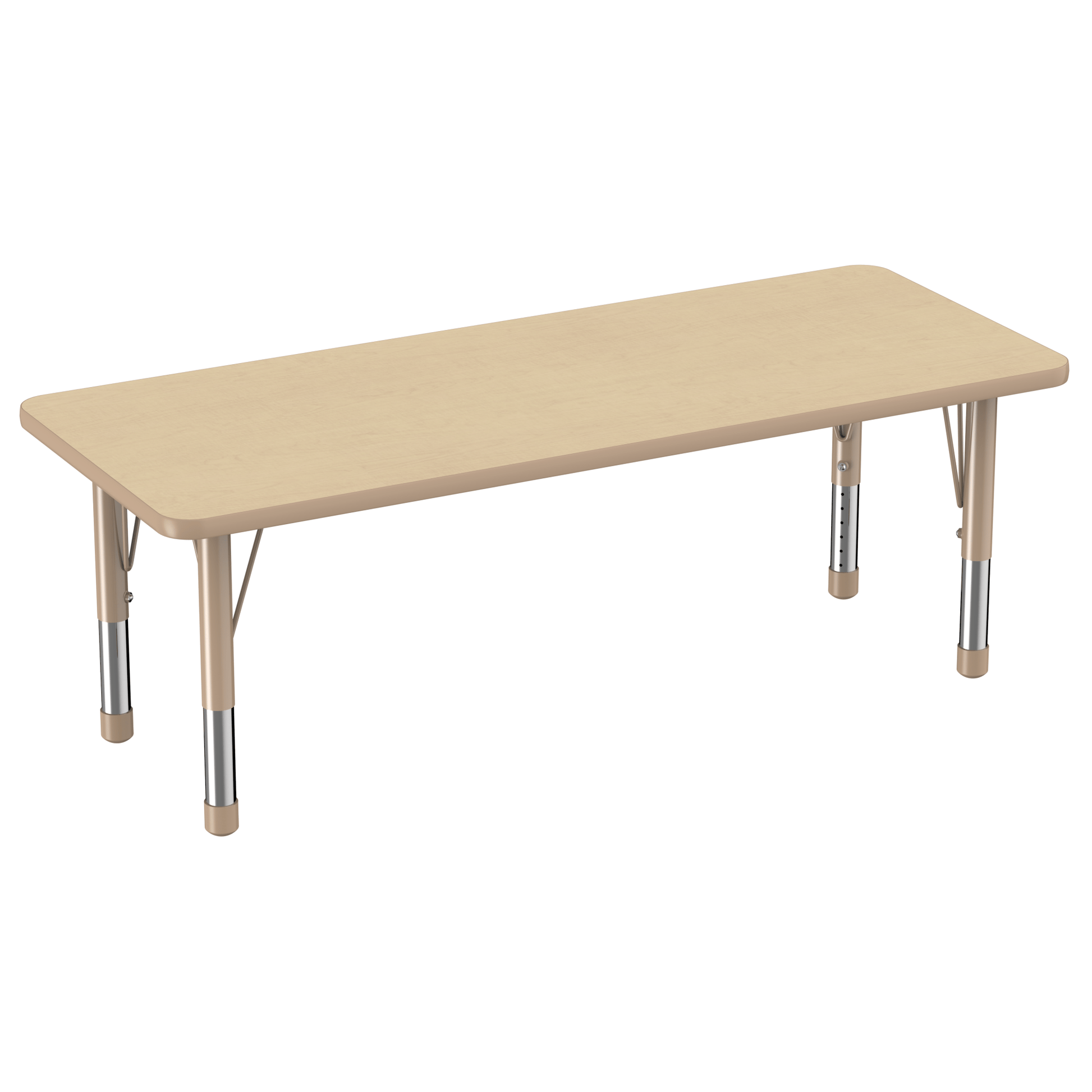 FDP 24" x 60" Rectangle T - Molding Activity Table with Adjustable Chunky Legs (FDP - 10013 - XX) - SchoolOutlet