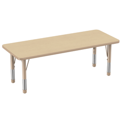 FDP 24" x 60" Rectangle T-Molding Activity Table with Adjustable Chunky Legs (FDP-10013-XX)
