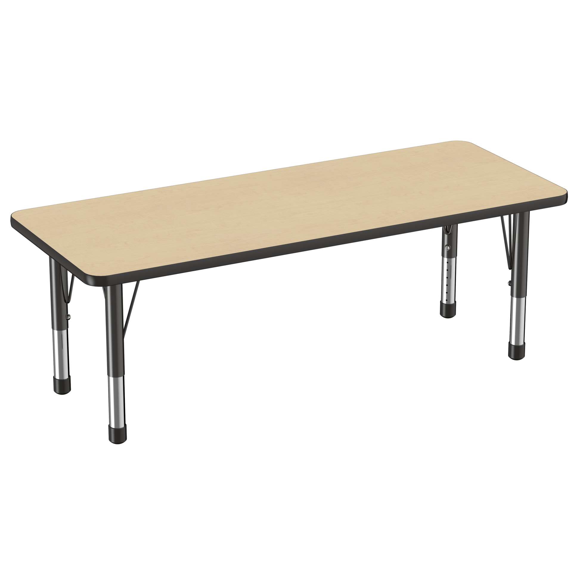 FDP 24" x 60" Rectangle T - Molding Activity Table with Adjustable Chunky Legs (FDP - 10013 - XX) - SchoolOutlet