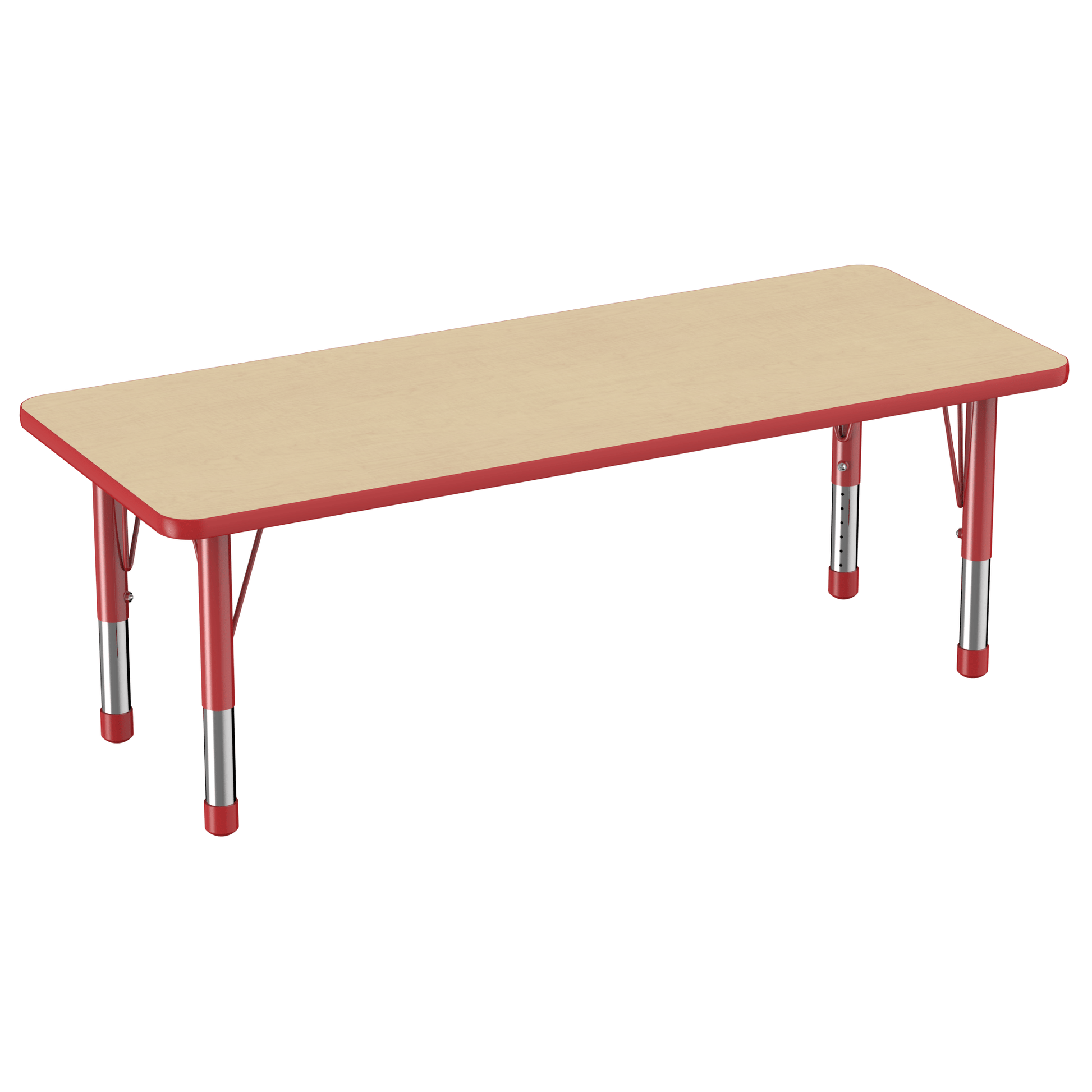FDP 24" x 60" Rectangle T - Molding Activity Table with Adjustable Chunky Legs (FDP - 10013 - XX) - SchoolOutlet