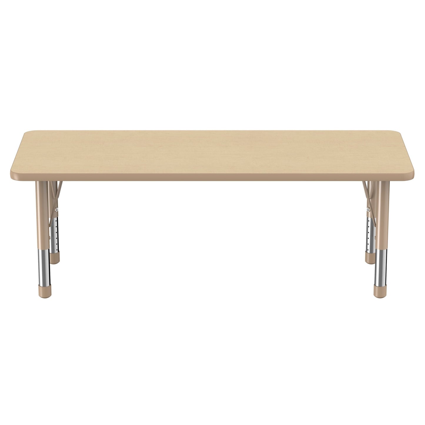 FDP 24" x 60" Rectangle T - Molding Activity Table with Adjustable Chunky Legs (FDP - 10013 - XX) - SchoolOutlet