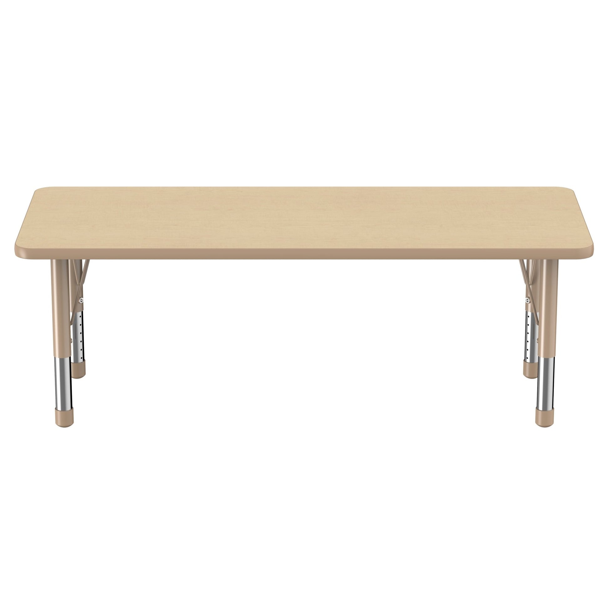 FDP 24" x 60" Rectangle T - Molding Activity Table with Adjustable Chunky Legs (FDP - 10013 - XX) - SchoolOutlet