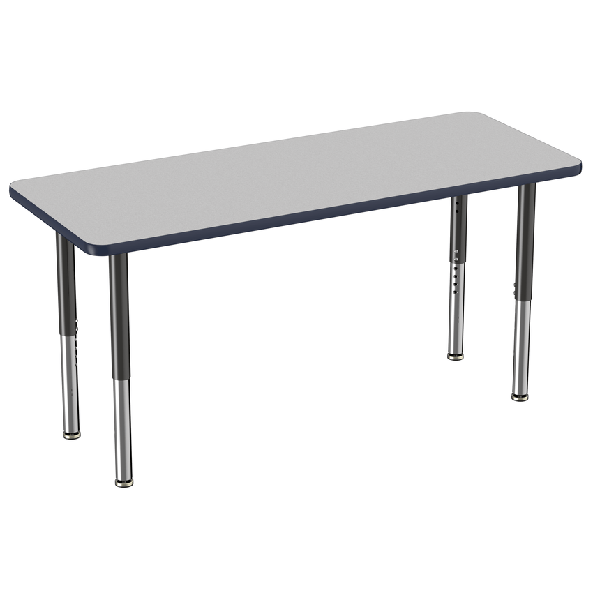 FDP 24" x 60" Rectangle T - Molding Activity Table with Adjustable Super Legs (FDP - 10014 - XX) - SchoolOutlet