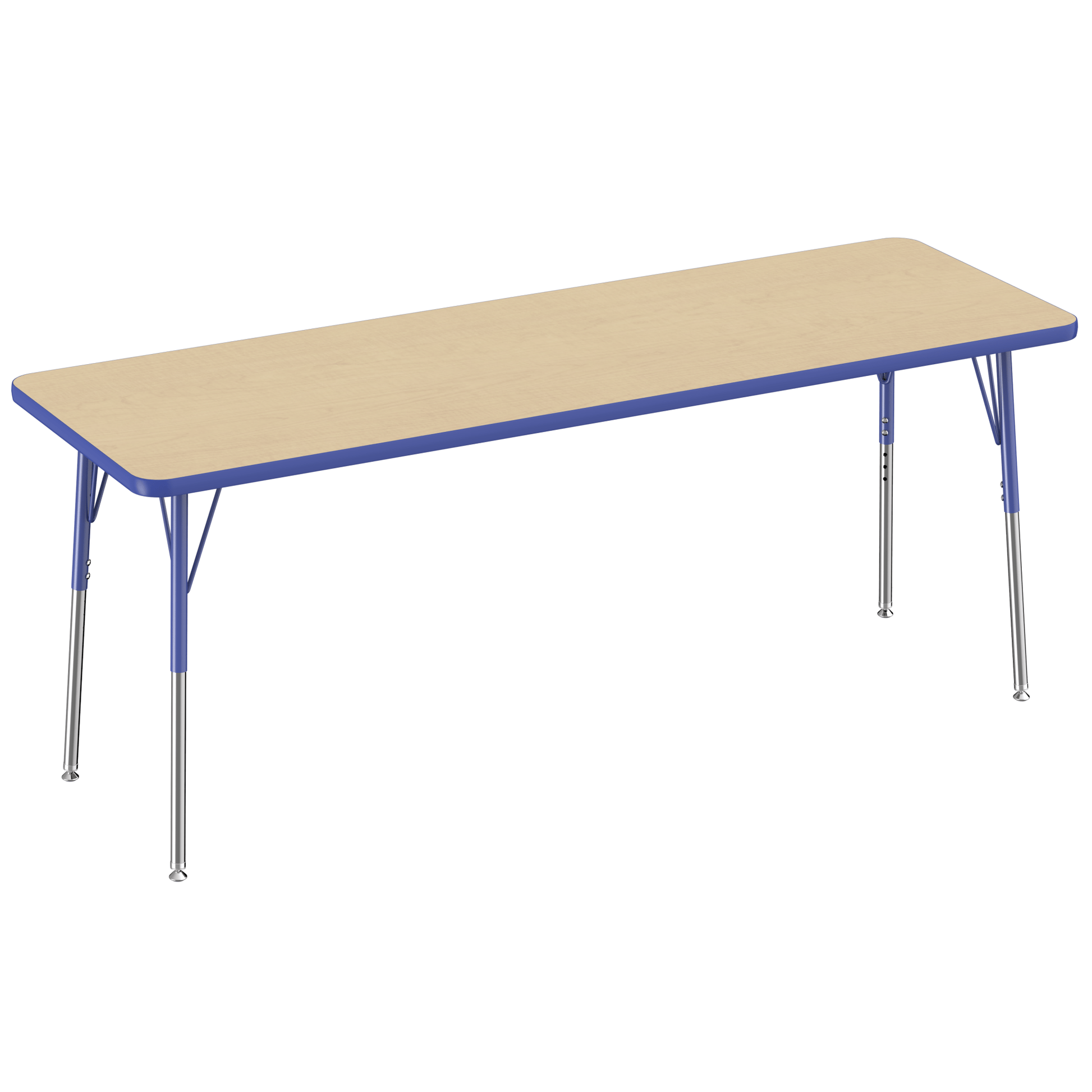 FDP 24" x 72" Rectangle T - Molding Activity Table with Adjustable Standard Swivel Glide Legs (FDP - 10015 - XX) - SchoolOutlet