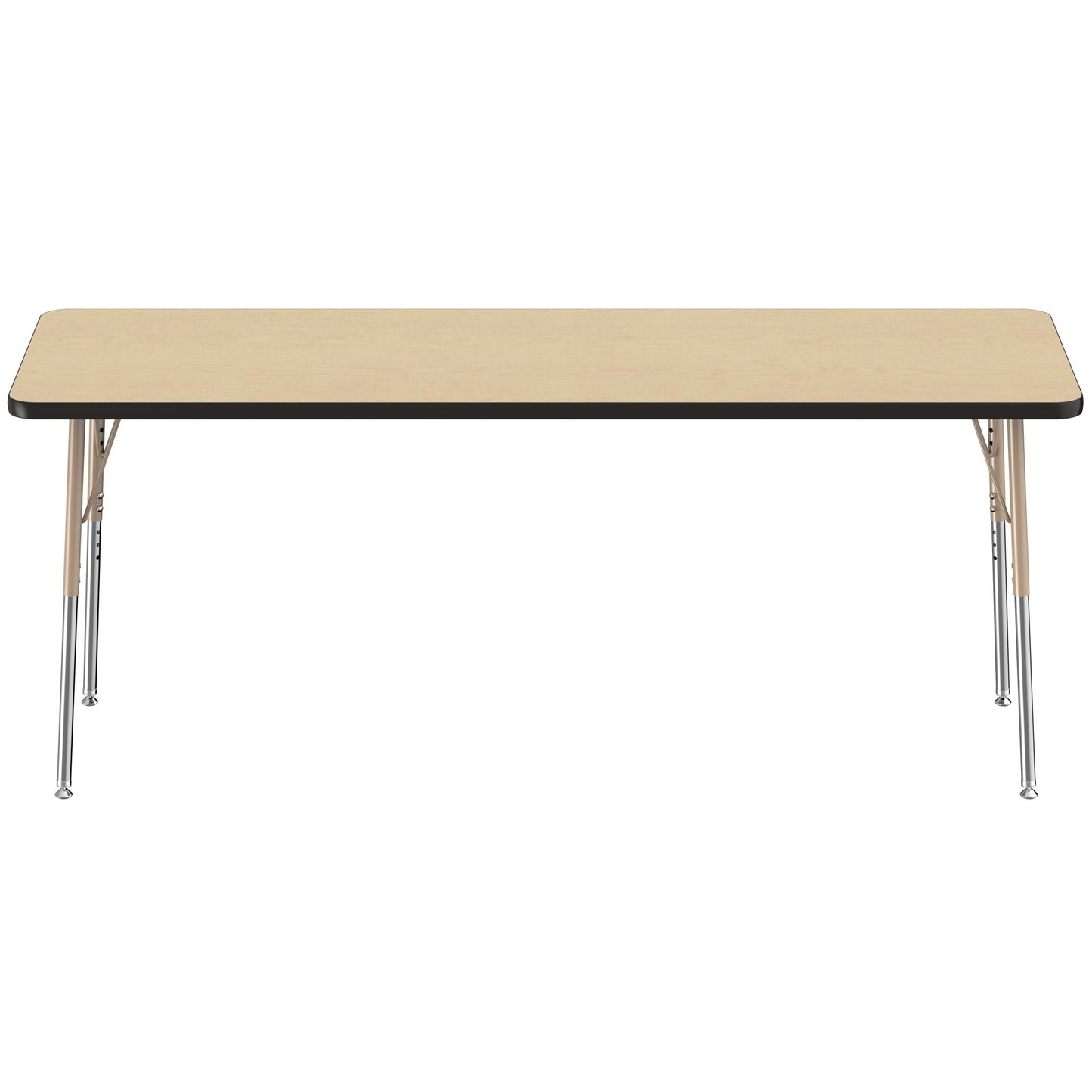 FDP 24" x 72" Rectangle T - Molding Activity Table with Adjustable Standard Swivel Glide Legs (FDP - 10015 - XX) - SchoolOutlet