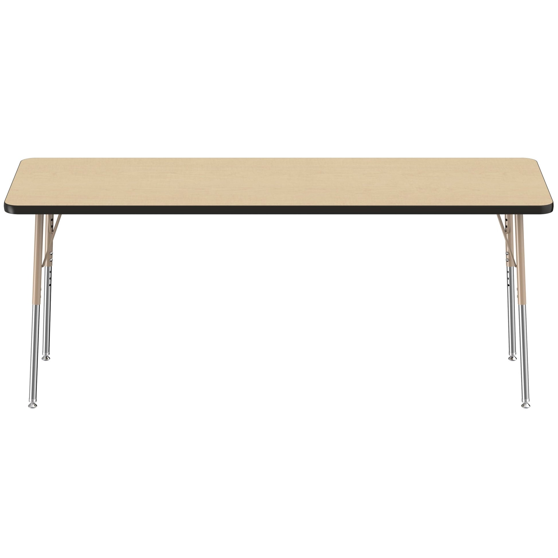 FDP 24" x 72" Rectangle T - Molding Activity Table with Adjustable Standard Swivel Glide Legs (FDP - 10015 - XX) - SchoolOutlet