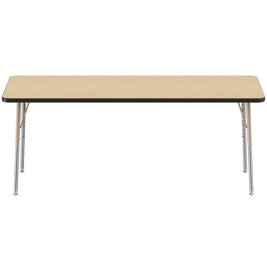 FDP 24" x 72" Rectangle T - Molding Activity Table with Adjustable Standard Swivel Glide Legs (FDP - 10015 - XX) - SchoolOutlet