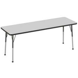FDP 24" x 72" Rectangle T-Molding Activity Table with Adjustable Standard Ball Glide Legs (FDP-10016-XX)