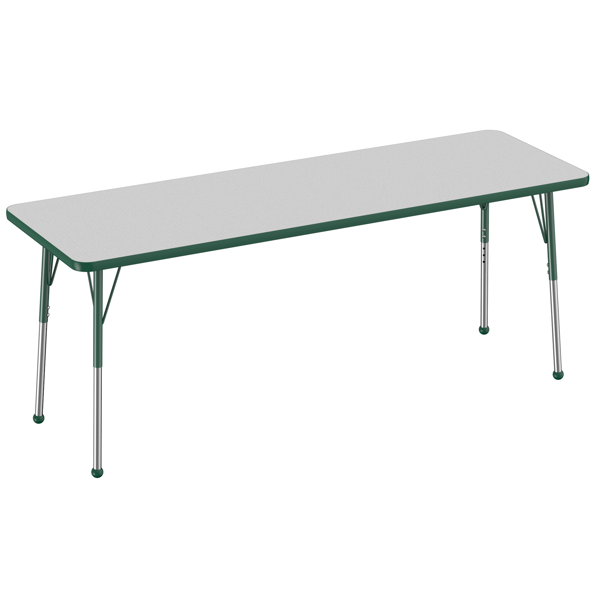 FDP 24" x 72" Rectangle T - Molding Activity Table with Adjustable Standard Ball Glide Legs (FDP - 10016 - XX) - SchoolOutlet
