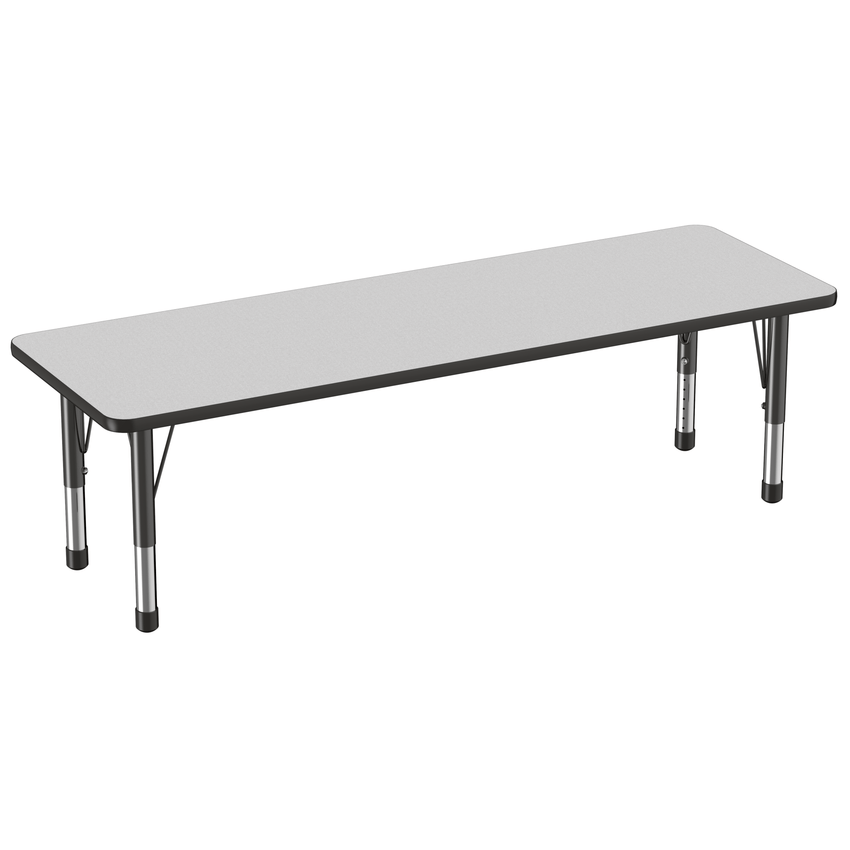 FDP 24" x 72" Rectangle T - Molding Activity Table with Adjustable Chunky Legs (FDP - 10017 - XX) - SchoolOutlet