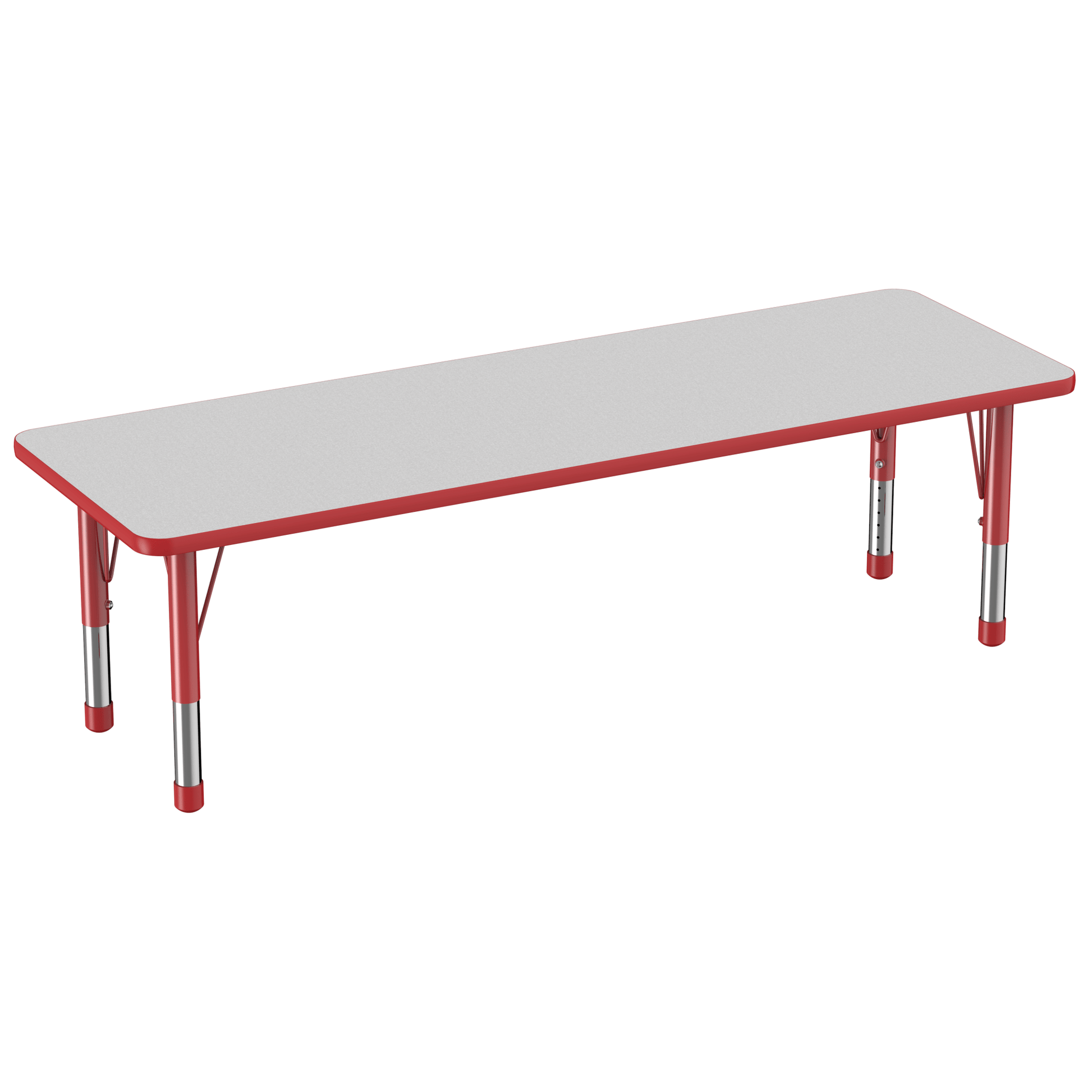 FDP 24" x 72" Rectangle T - Molding Activity Table with Adjustable Chunky Legs (FDP - 10017 - XX) - SchoolOutlet