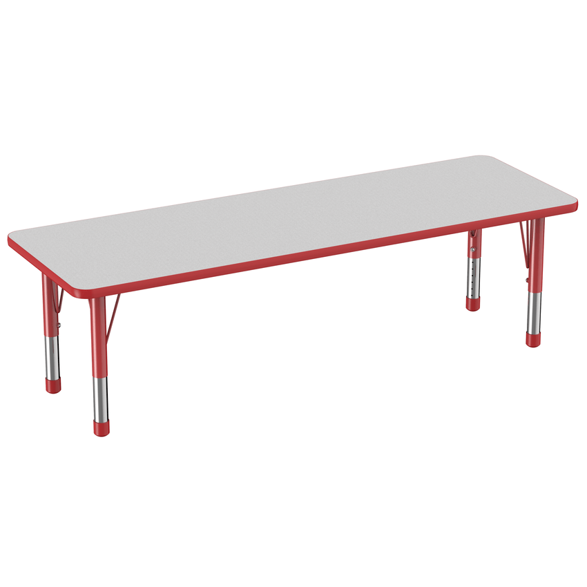 FDP 24" x 72" Rectangle T - Molding Activity Table with Adjustable Chunky Legs (FDP - 10017 - XX) - SchoolOutlet