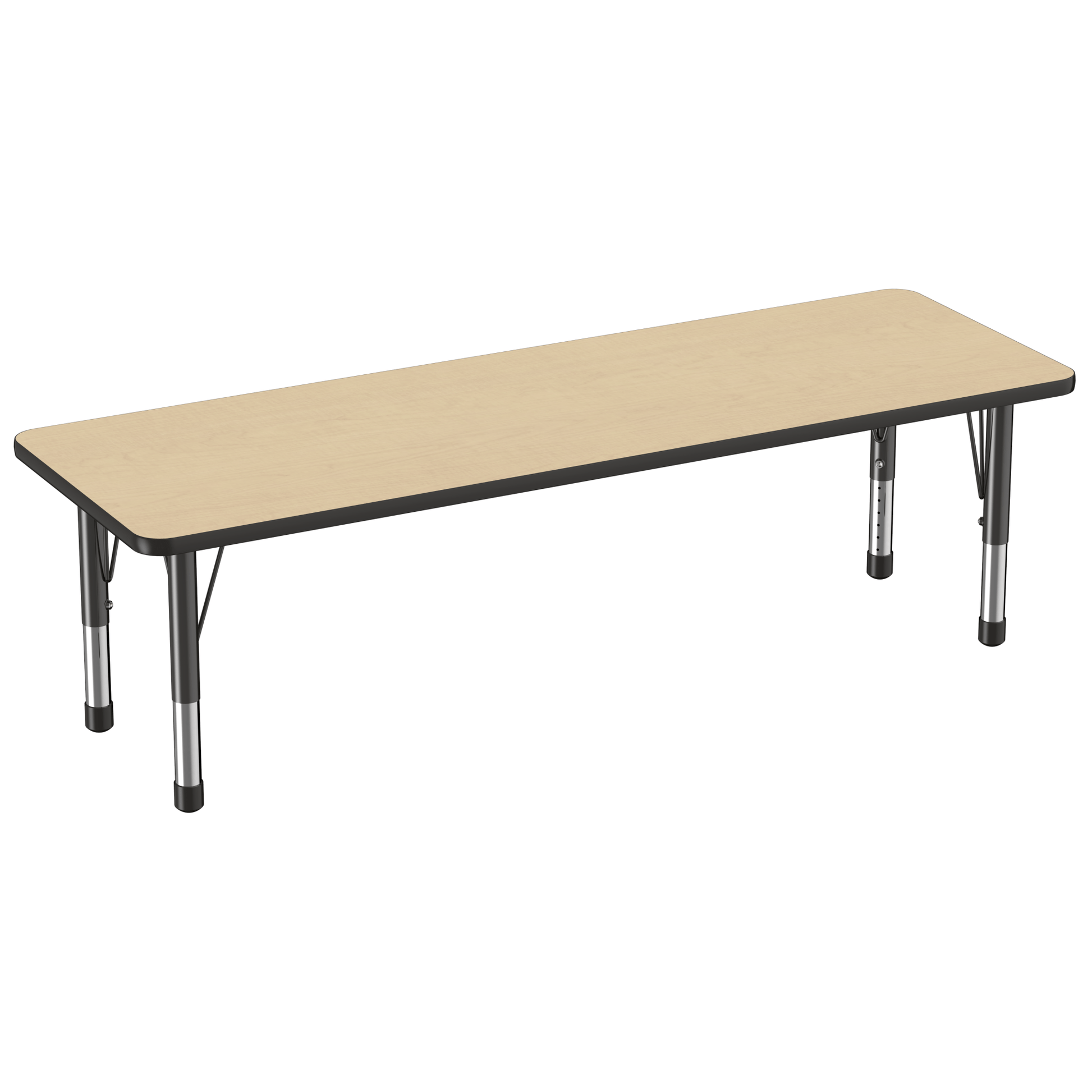 FDP 24" x 72" Rectangle T - Molding Activity Table with Adjustable Chunky Legs (FDP - 10017 - XX) - SchoolOutlet