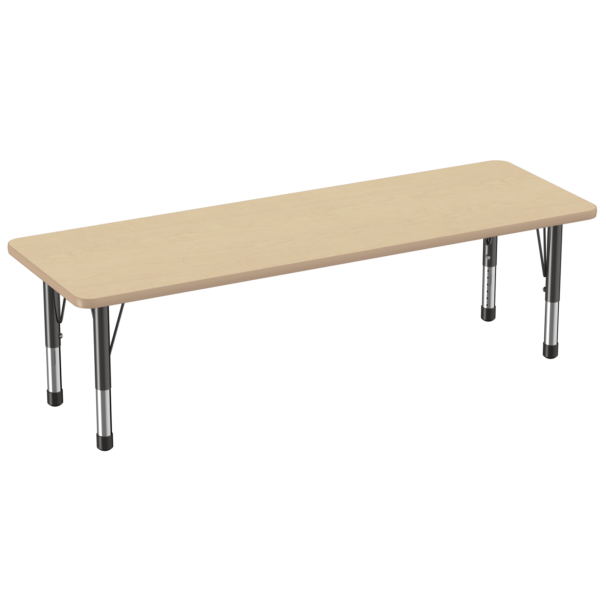 FDP 24" x 72" Rectangle T - Molding Activity Table with Adjustable Chunky Legs (FDP - 10017 - XX) - SchoolOutlet