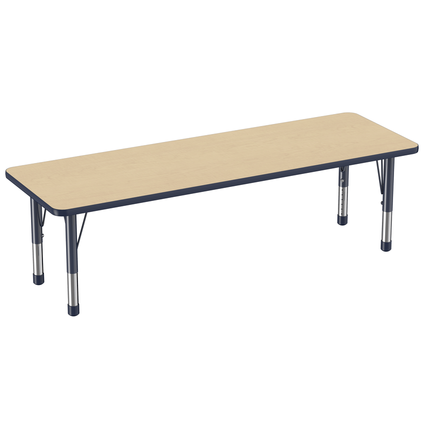 FDP 24" x 72" Rectangle T - Molding Activity Table with Adjustable Chunky Legs (FDP - 10017 - XX) - SchoolOutlet
