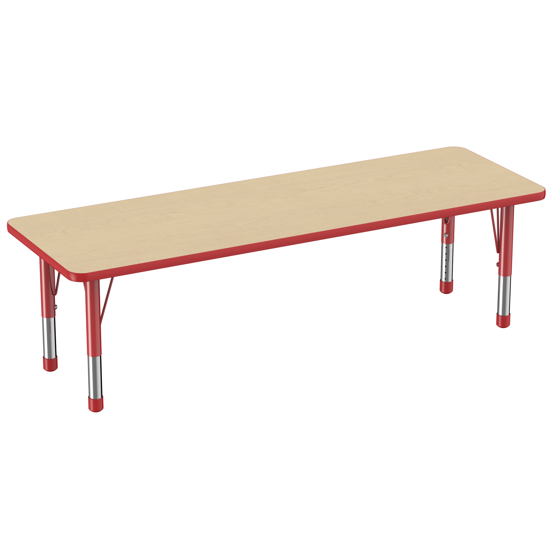 FDP 24" x 72" Rectangle T - Molding Activity Table with Adjustable Chunky Legs (FDP - 10017 - XX) - SchoolOutlet
