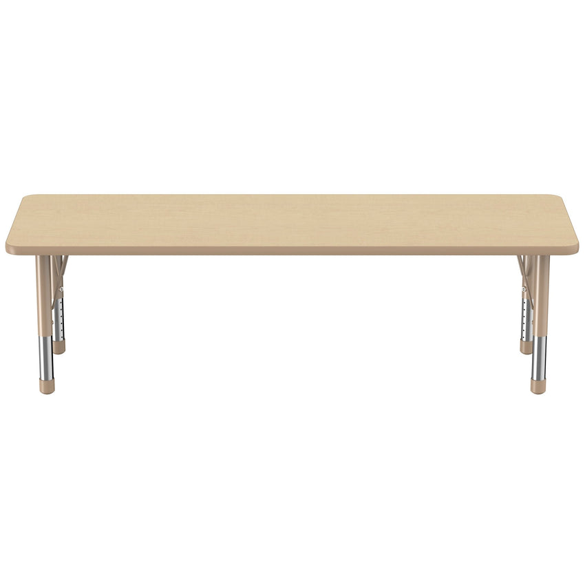 FDP 24" x 72" Rectangle T - Molding Activity Table with Adjustable Chunky Legs (FDP - 10017 - XX) - SchoolOutlet