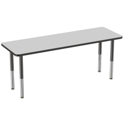 FDP 24" x 72" Rectangle T-Molding Activity Table with Adjustable Super Legs (FDP-10018-XX)