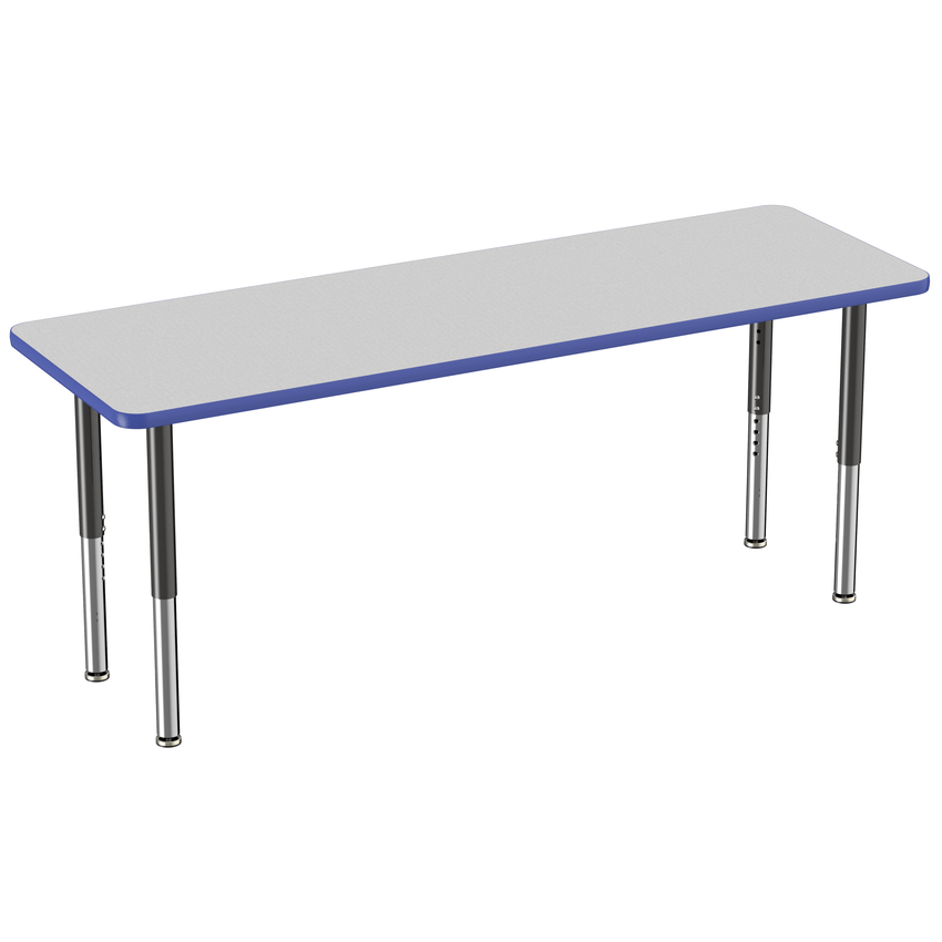 FDP 24" x 72" Rectangle T - Molding Activity Table with Adjustable Super Legs (FDP - 10018 - XX) - SchoolOutlet