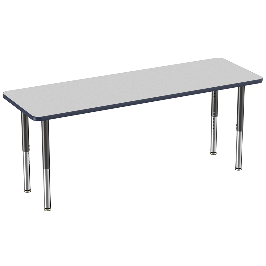 FDP 24" x 72" Rectangle T - Molding Activity Table with Adjustable Super Legs (FDP - 10018 - XX) - SchoolOutlet