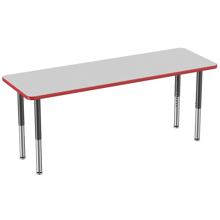 FDP 24" x 72" Rectangle T - Molding Activity Table with Adjustable Super Legs (FDP - 10018 - XX) - SchoolOutlet