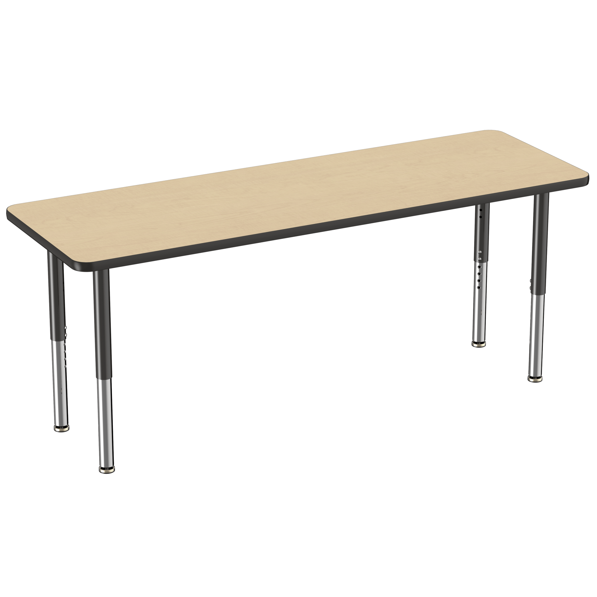 FDP 24" x 72" Rectangle T - Molding Activity Table with Adjustable Super Legs (FDP - 10018 - XX) - SchoolOutlet