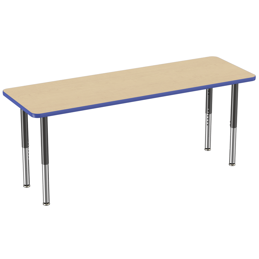 FDP 24" x 72" Rectangle T - Molding Activity Table with Adjustable Super Legs (FDP - 10018 - XX) - SchoolOutlet