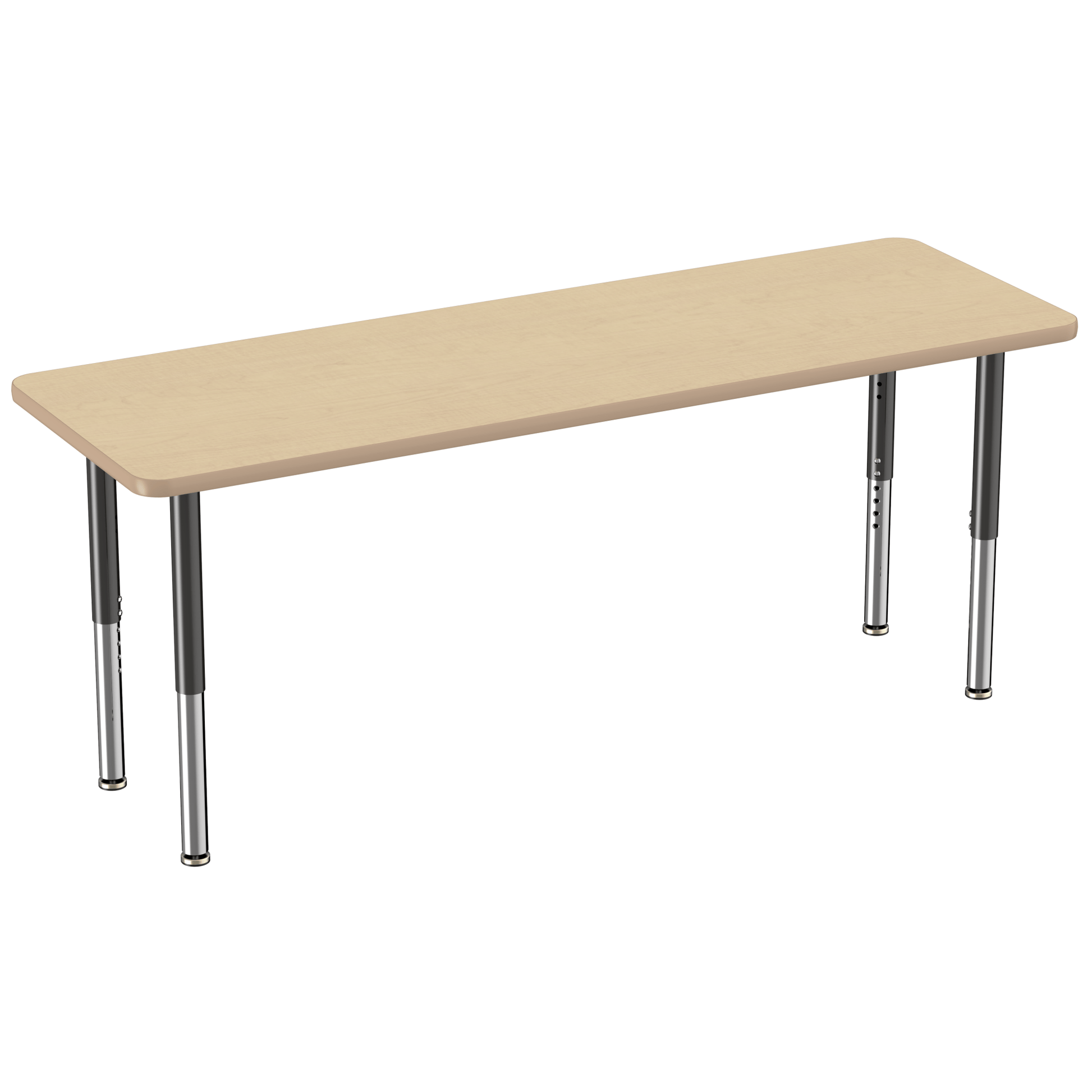 FDP 24" x 72" Rectangle T - Molding Activity Table with Adjustable Super Legs (FDP - 10018 - XX) - SchoolOutlet