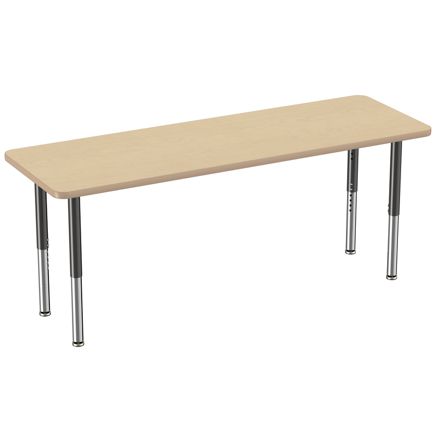 FDP 24" x 72" Rectangle T - Molding Activity Table with Adjustable Super Legs (FDP - 10018 - XX) - SchoolOutlet