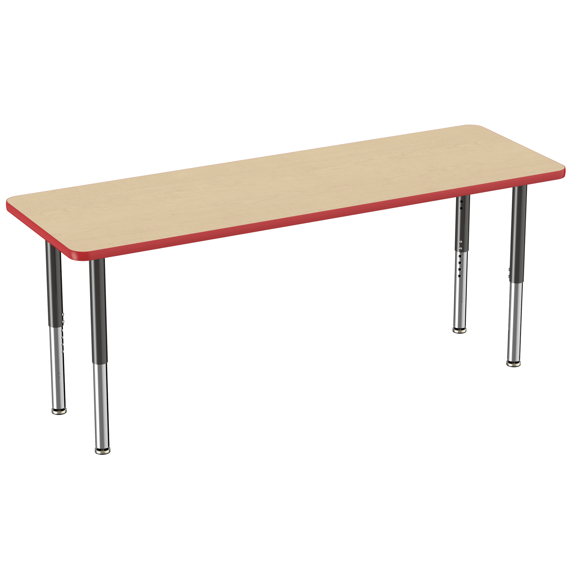 FDP 24" x 72" Rectangle T - Molding Activity Table with Adjustable Super Legs (FDP - 10018 - XX) - SchoolOutlet