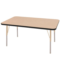 FDP 30" x 48" Rectangle T-Molding Activity Table with Adjustable Standard Swivel Glide Legs  (FDP-10019-XX)