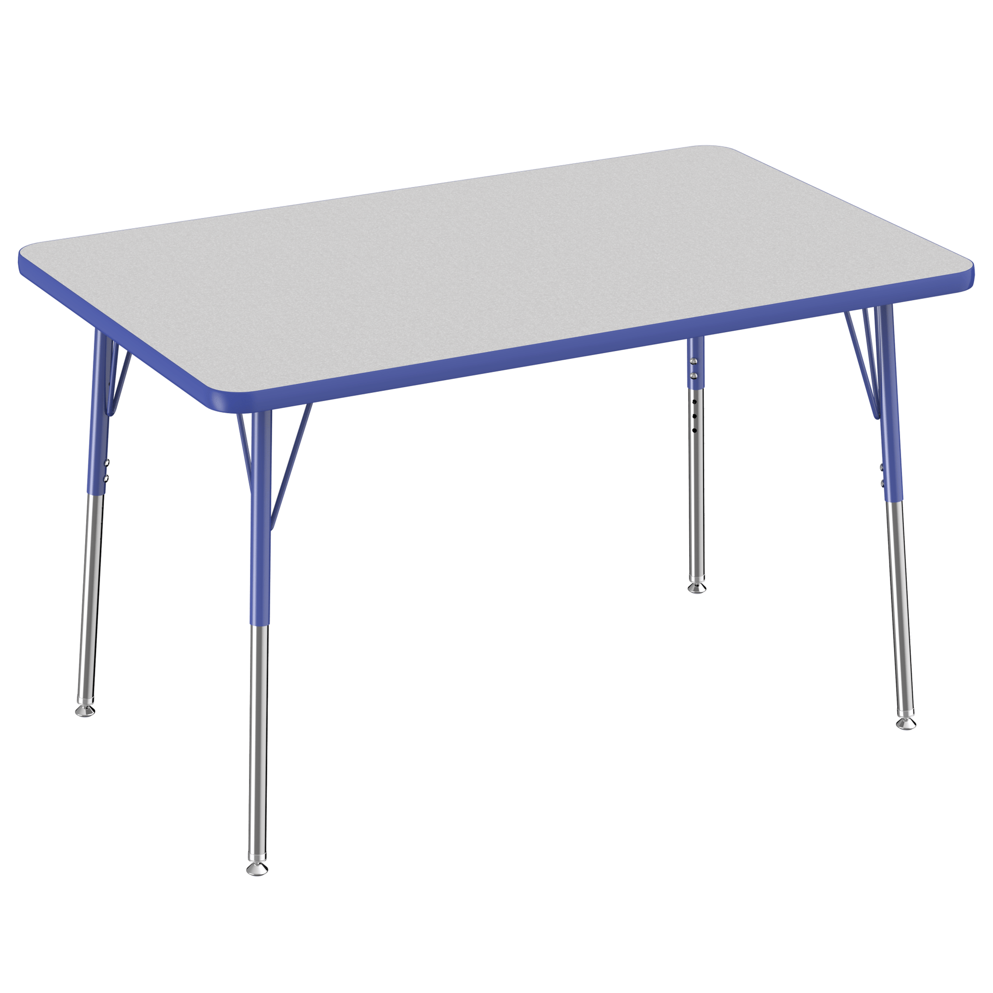 FDP 30" x 48" Rectangle T - Molding Activity Table with Adjustable Standard Swivel Glide Legs (FDP - 10019 - XX) - SchoolOutlet